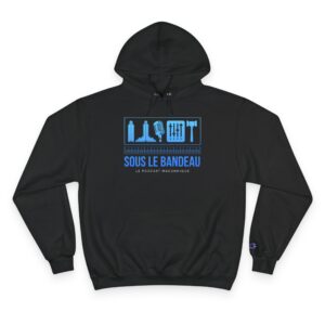 Champion Hoodie with 'Sous le Bandeau' Design - Cozy Gift for Podcast Lovers, Unisex Pullover, Casual Wear, Birthday, Christmas
